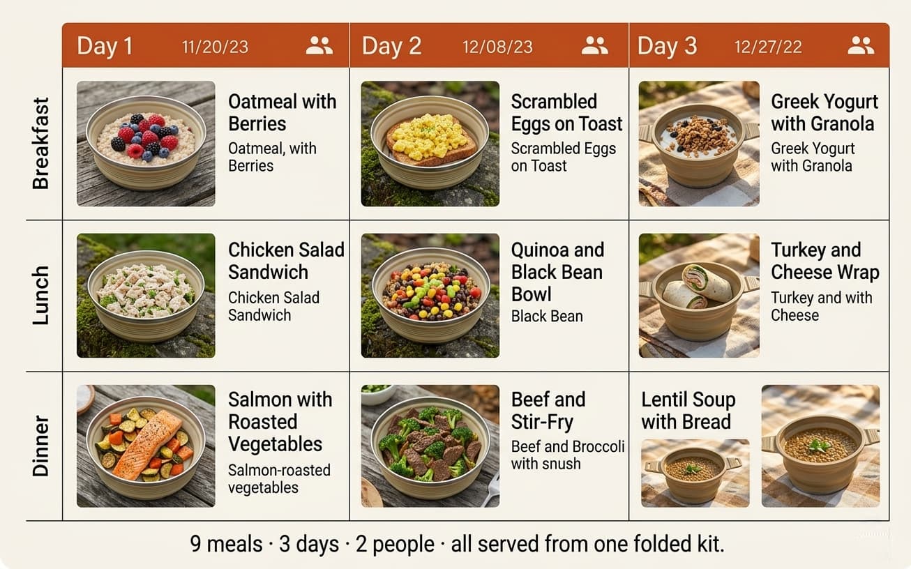 3-Day Camping Meal Plan for Two: Real Food, Minimal Gear