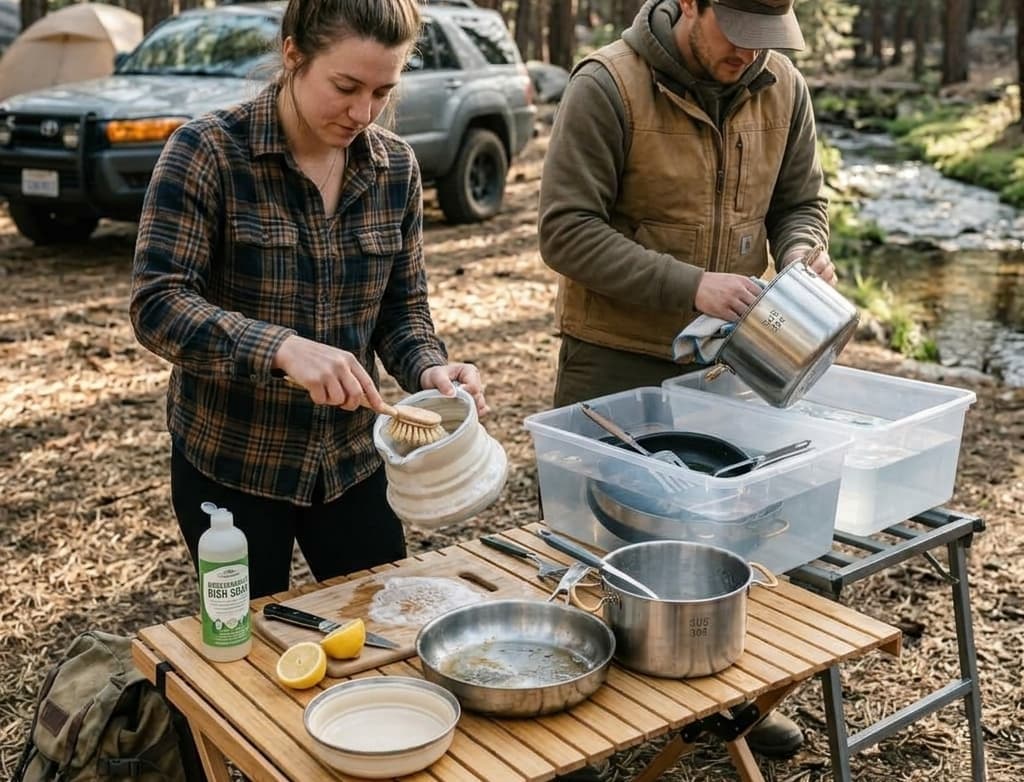 How to Clean Camping Cookware in the Backcountry (Without Wasting Water)