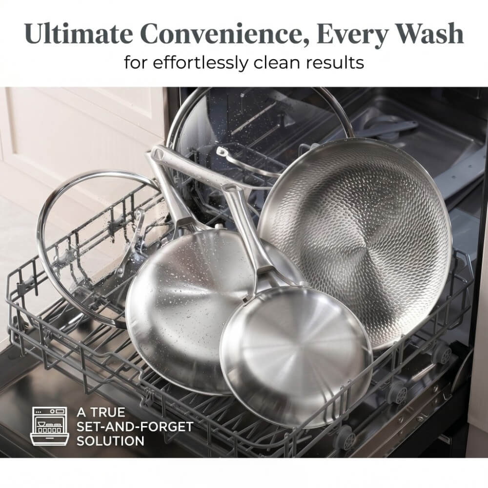 GOWAPA Titanium Hammered Pan With Lid – Perfect for RV Cooking