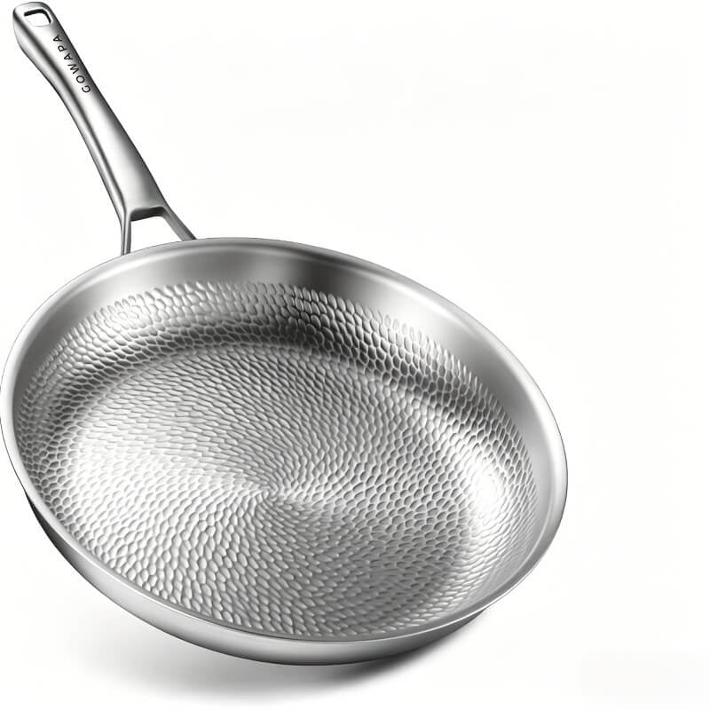 GOWAPA Titanium Hammered Pan With Lid – Perfect for RV Cooking