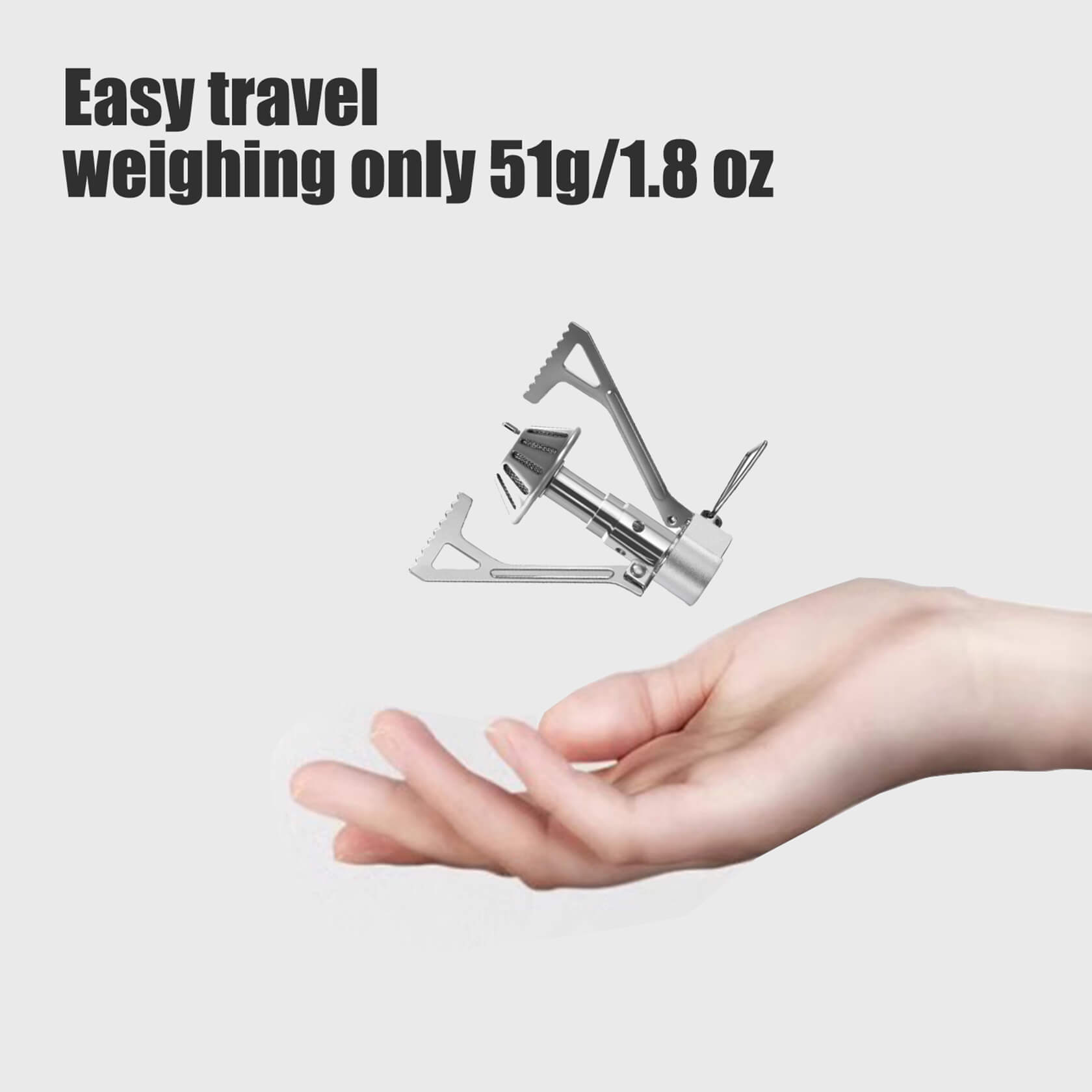 Portable Camping Stove Set – Stove, Igniter & Gas Canister Stand