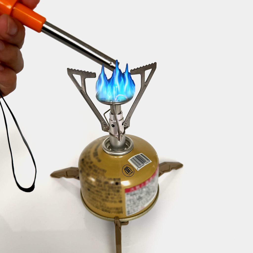 Portable Camping Stove Set – Stove, Igniter & Gas Canister Stand