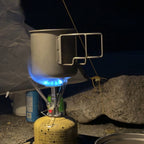 Portable Camping Stove Set – Stove, Igniter & Gas Canister Stand