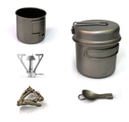 Titanium Cookware Set – 6-Piece Ultralight Outdoor Cooking Kit