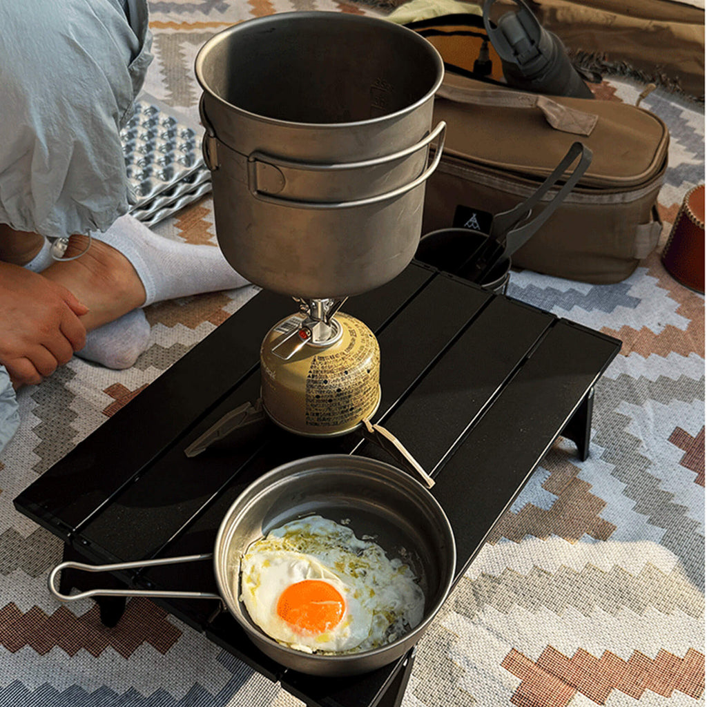 Titanium Cookware Set – 6-Piece Ultralight Outdoor Cooking Kit