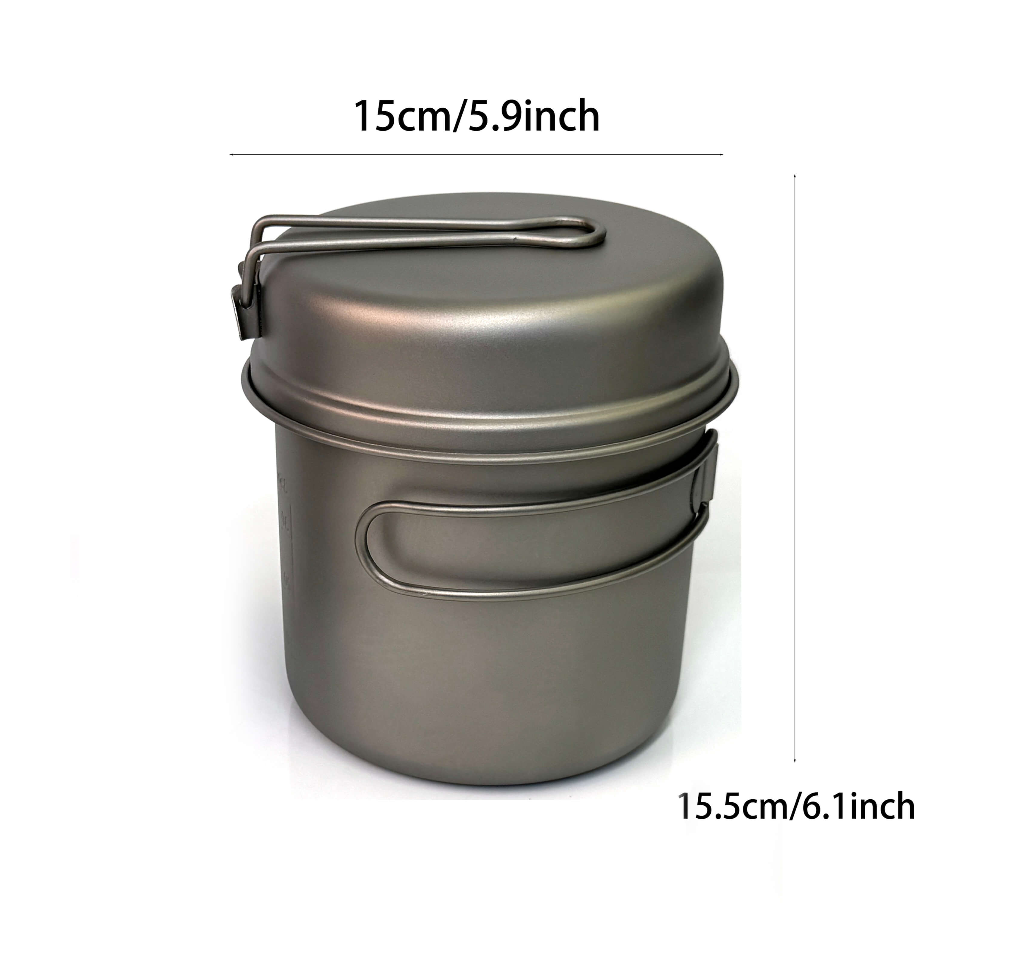 Titanium Cookware Set – 6-Piece Ultralight Outdoor Cooking Kit