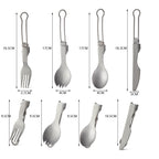 Titanium Folding Utensils Set – Spoon & Fork for Camping