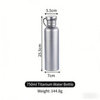 750ML Titanium Sports Water Bottle – Lightweight for Hiking & Camping