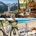 750ML Titanium Sports Water Bottle – Lightweight for Hiking & Camping