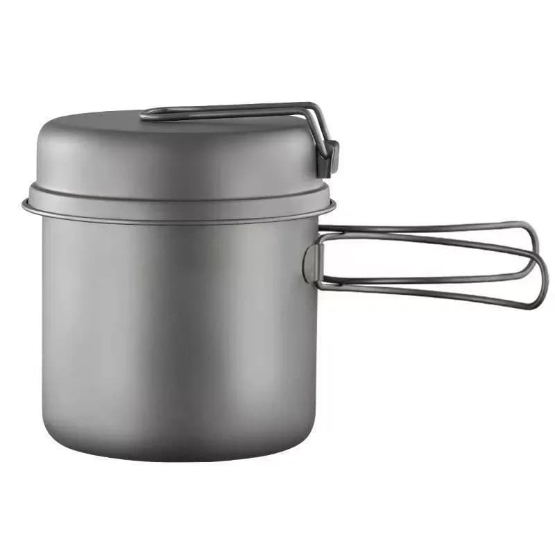 Titanium Camping Cookware Set – Lightweight Pot, Pan & Kettle