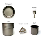 Titanium Cookware Set – 6-Piece Ultralight Outdoor Cooking Kit