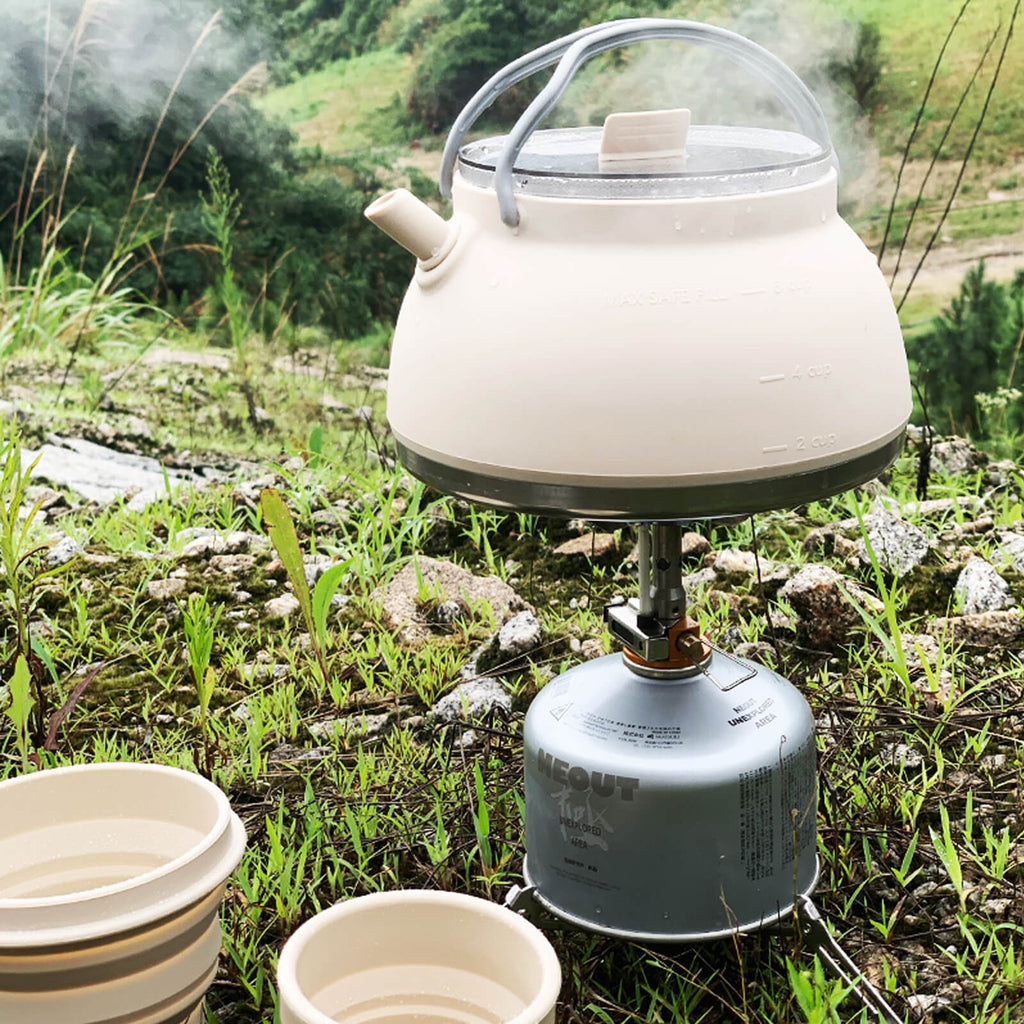 Collapsible Camping Kettle Set 1500ml with Cup and Bowl – Outdoor Cookware for 2–3 People
