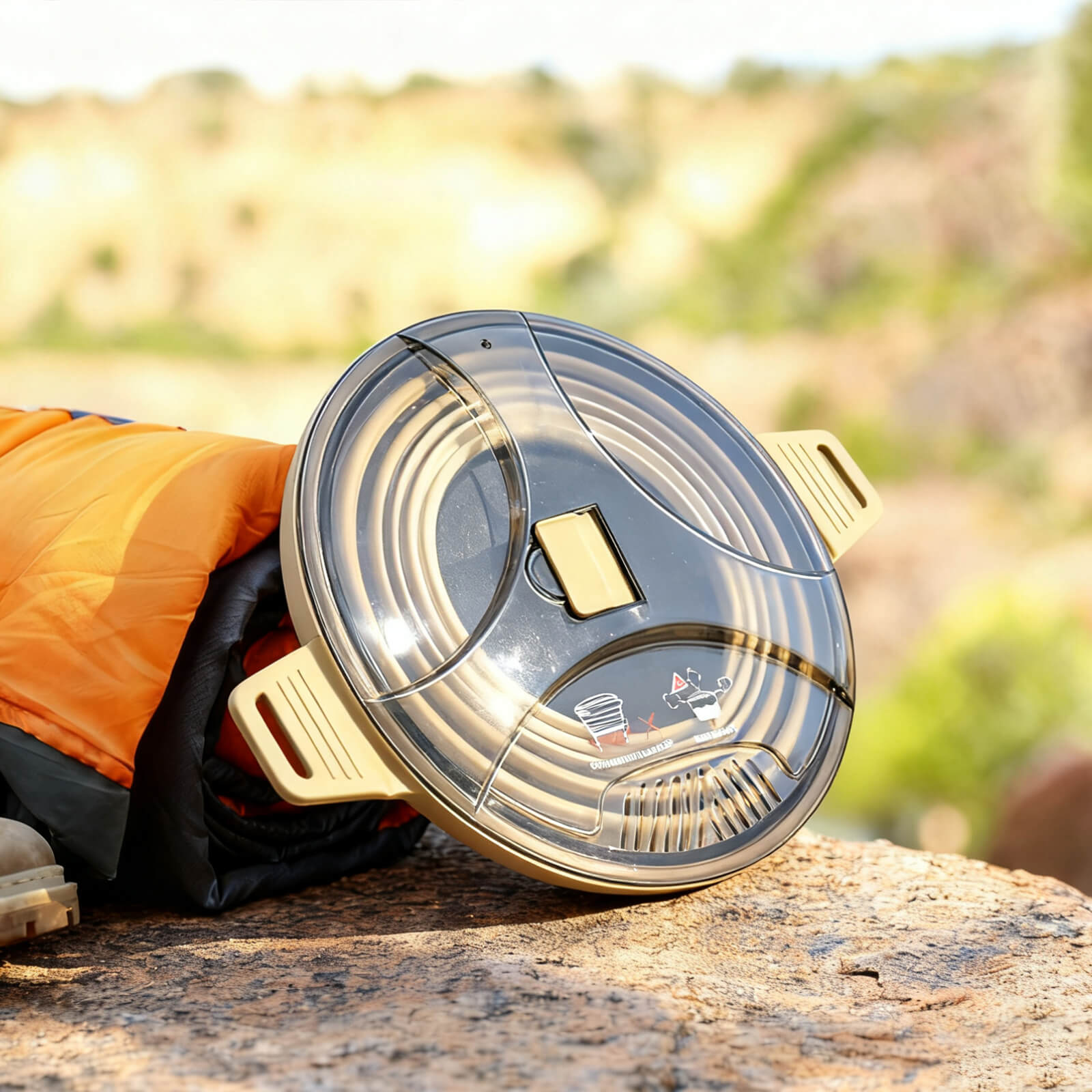 Olla plegable de camping de 85 oz con tapa