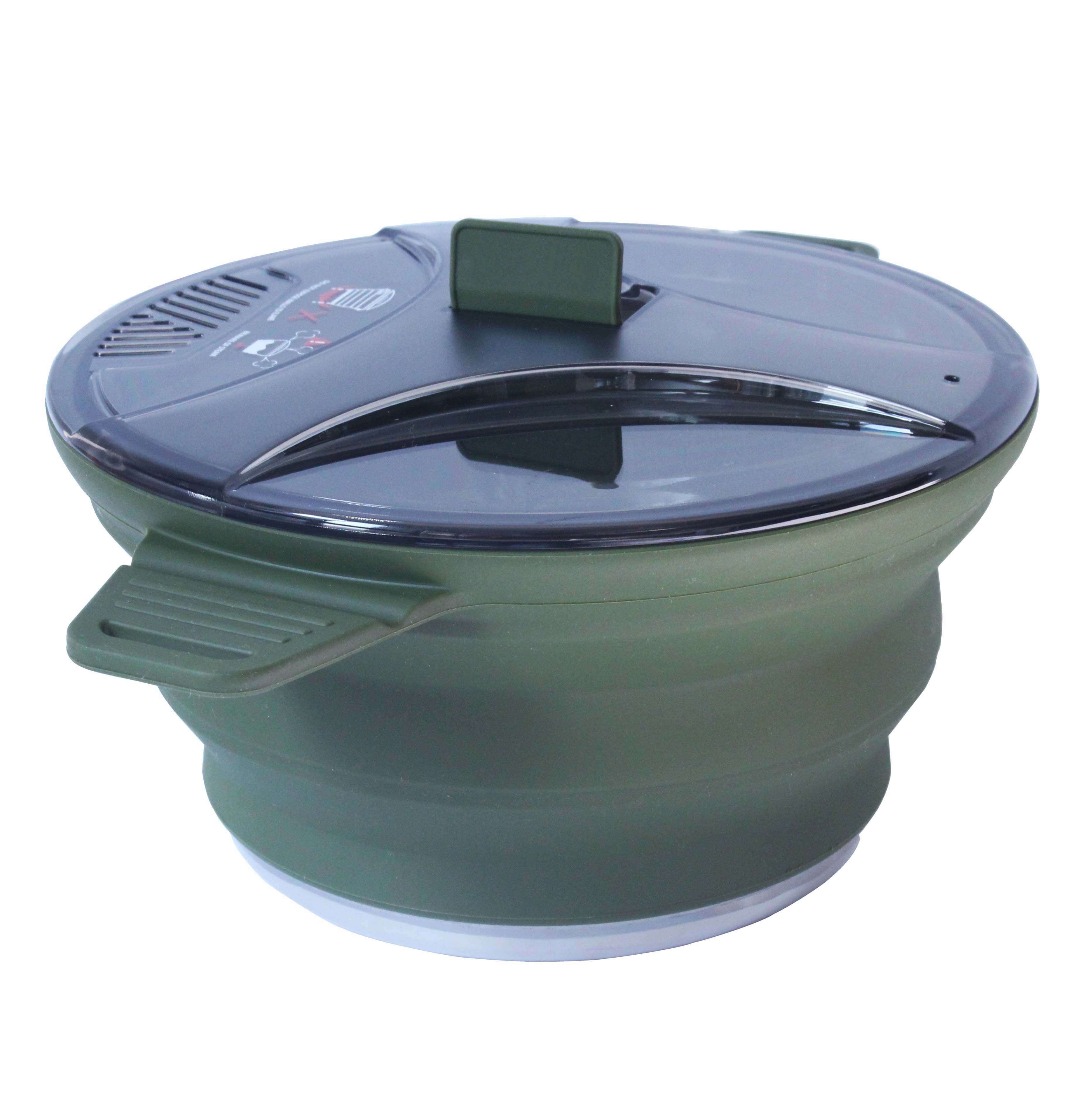 Olla plegable de camping de 85 oz con tapa