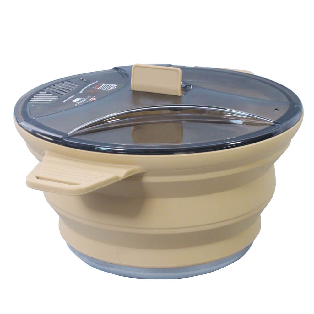 Olla plegable de camping de 85 oz con tapa