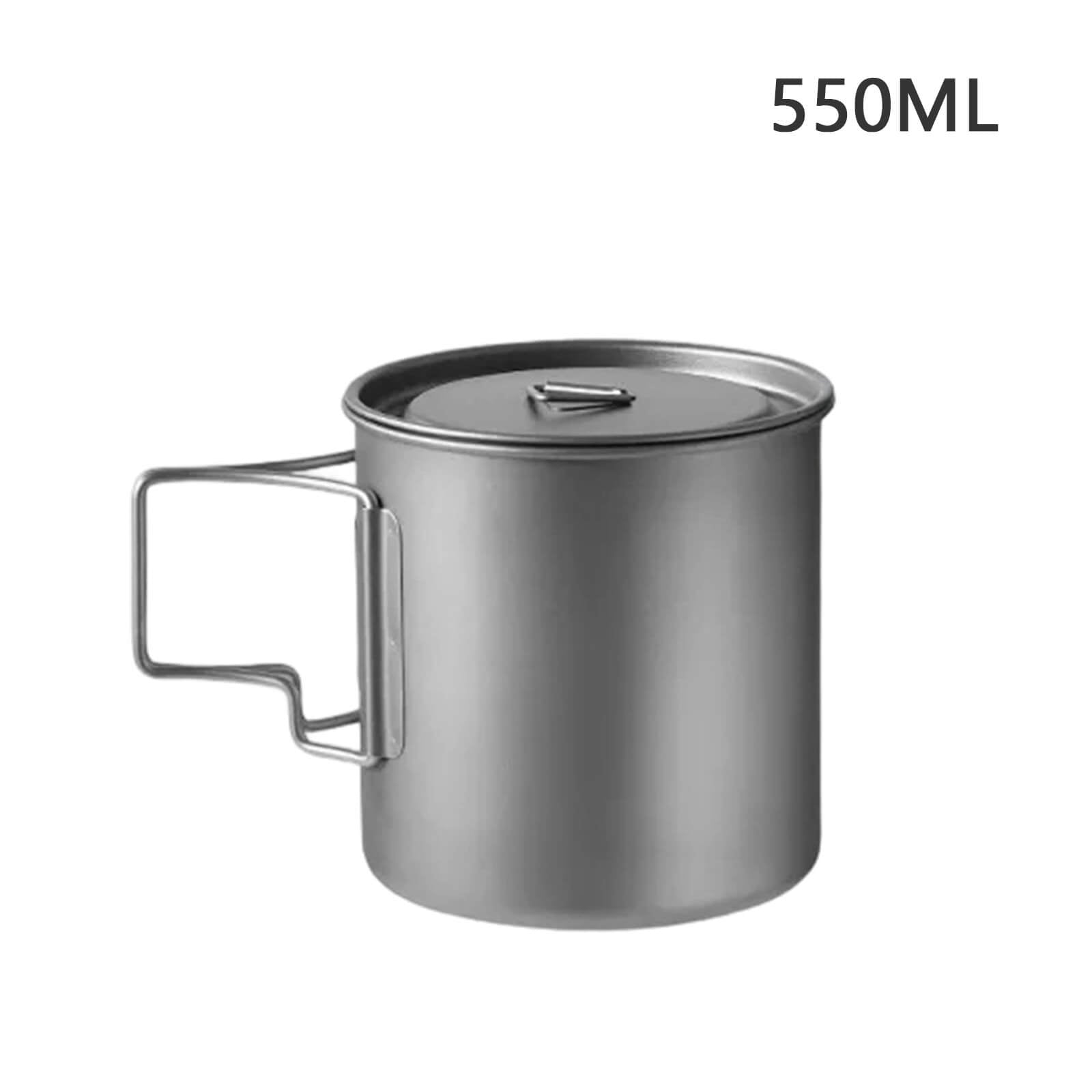 Titanium Outdoor Coffee Mug 550ml & 750ml for Hiking & Camping