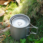 Titanium Outdoor Coffee Mug 550ml & 750ml for Hiking & Camping