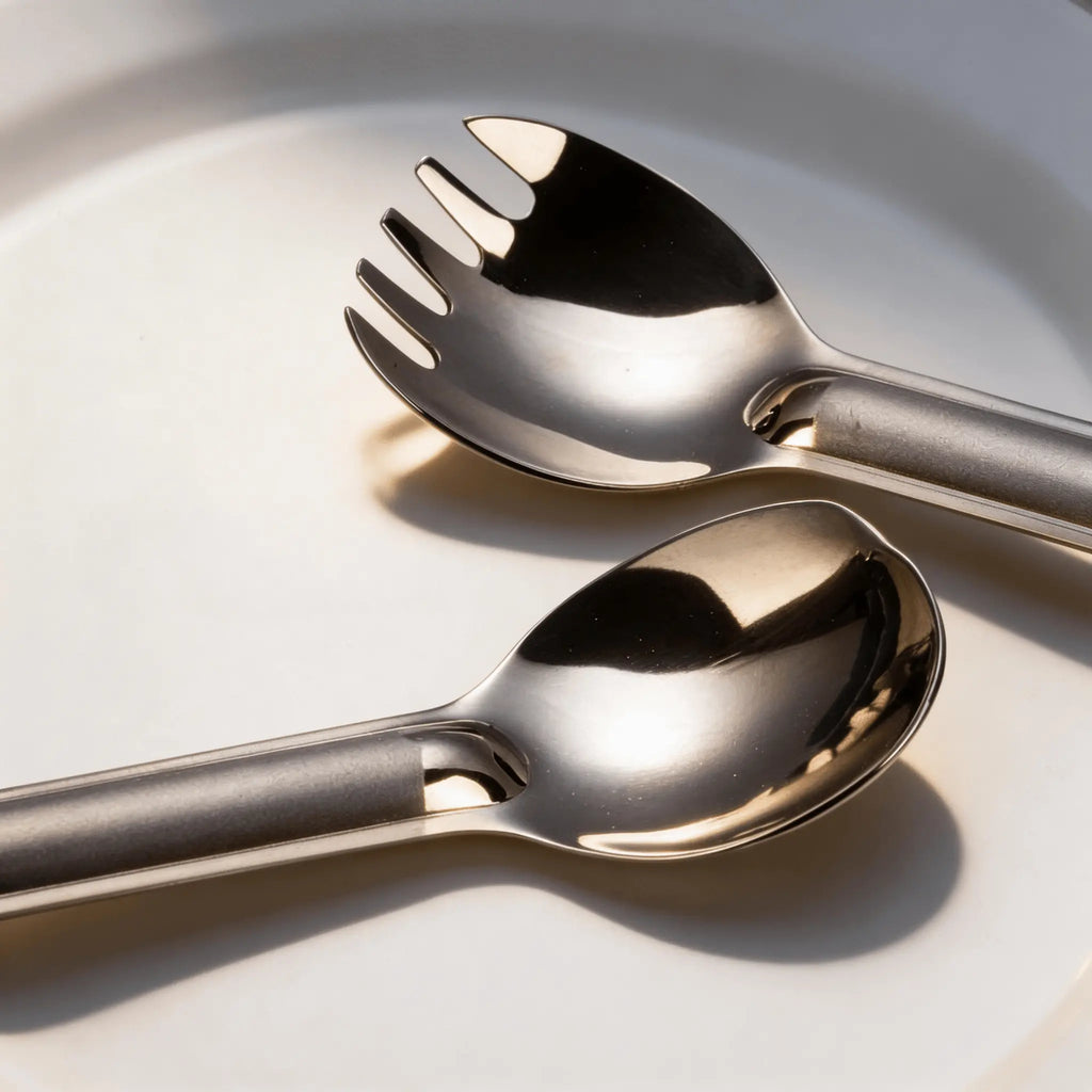 Titanium Long Handle Fork & Coffee Stir Spoon for Outdoors